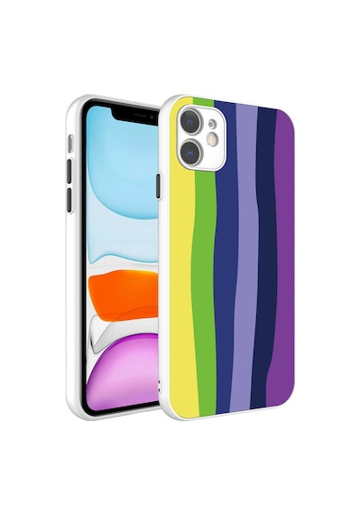 Apple Uyumlu iPhone 11 Kamera Korumalı Renkli Thtterli Klfs X cam Kılıf no3 NO3