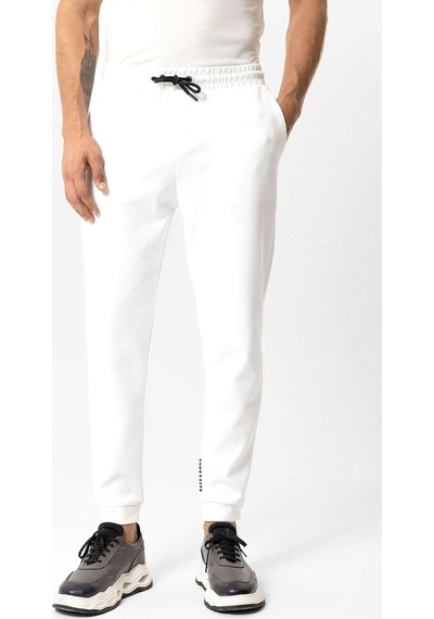 Back And Bond Beyaz Regular Fit Pamuklu Beli Bağlamalı Jogger Pantolon Çok Renkli