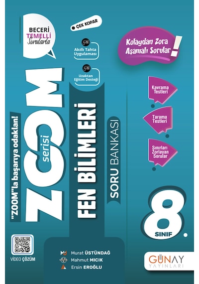 8. Sınıf Zoom Serisi Fen Bilimleri Soru Bankası  -  Günay Yayınları