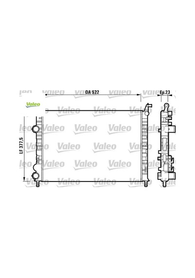 Radyatör Palıo 1.2-albea 1.6 Ac Klimasız Mek 530x379x22 Valeo 46815887/ 46819261/ 46833511