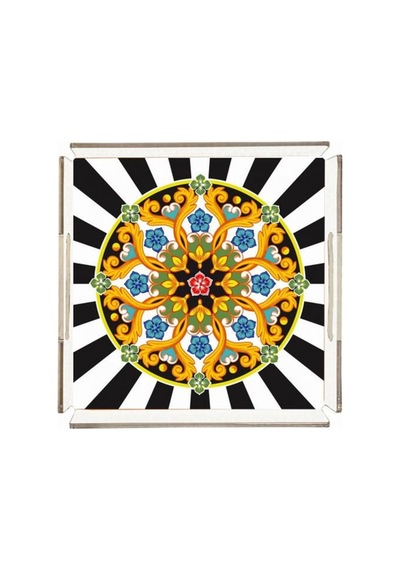 Modern Figüratif Pleksi Tepsi - 25x25cm