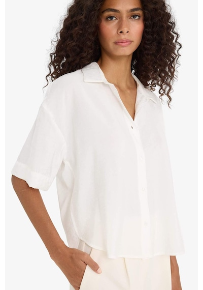DeFacto Loose Fit Modal Kısa Kollu Gömlek F7080AX25SMER105