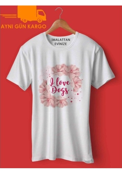 I Love Dogs Baskılı Tişört Tshirt Ücretsiz Kargo