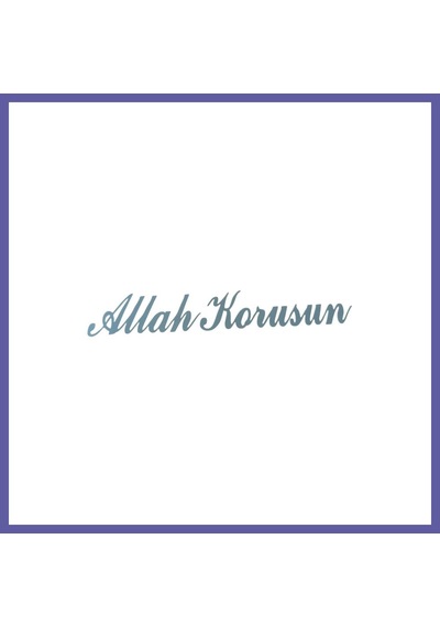 Bezos Allah Korusun Yazılı Oto Sticker Gri 14x3cm Nıda
