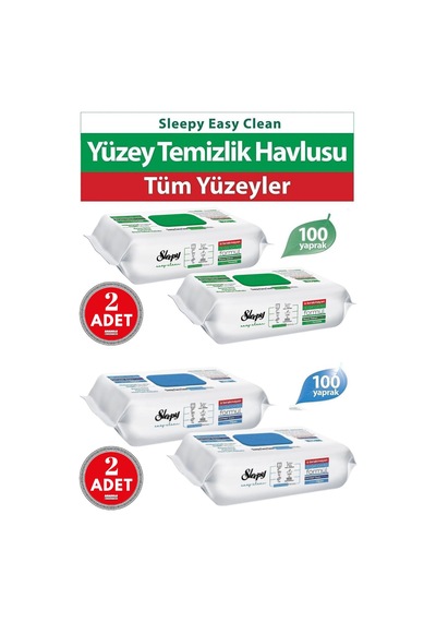 Sleepy Yüzey Temizlik Beyaz Sabun Katkılı 2x100+çamaşır Suyu Katkılı 2x100 Diğer
