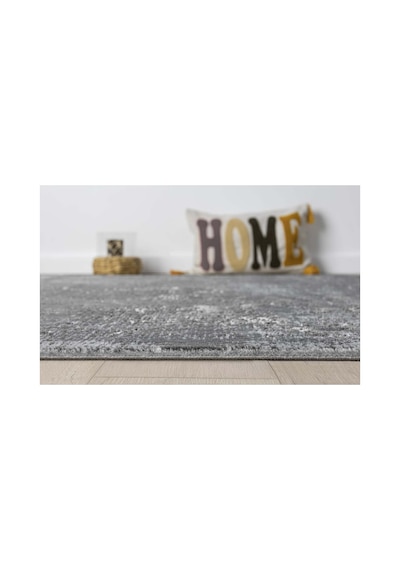 Mariesse Home Vita Serisi Bambu Dokulu Modern Sık Dokuma Koridor Kesme Yolluk Dokuma Makine Halısı Evita6001 Antrasit