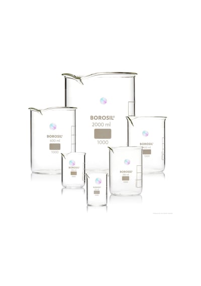 Cam Beher %100 Borosilikat 3.3 Borosil Yüksek Kaliteli 1000 ML
