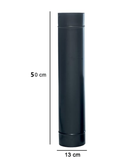 Emaye Soba Borusu Siyah Mat 50 Cm