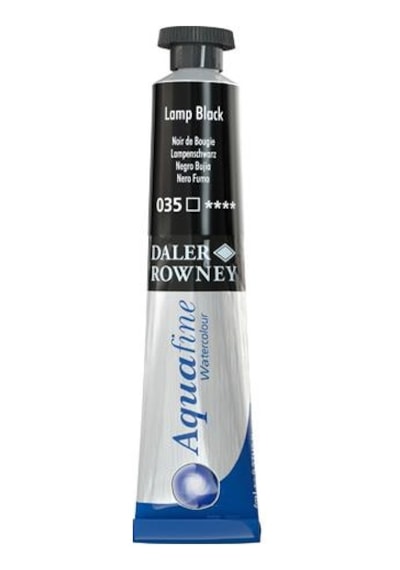 Daler Rowney Aquafine Tüp Suluboya 8ml LAMP BLACK 035