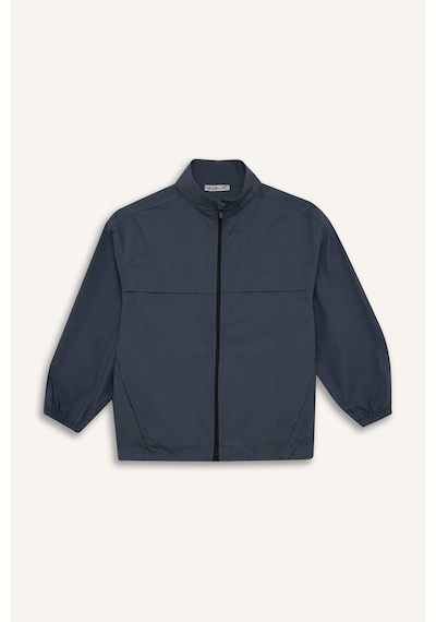 DeFacto Erkek Çocuk Oversize Geniş Kalıp Yarım Balıkçı Yaka Fermuarlı Paraşüt Bomber Ceket D8537A825SPAR234