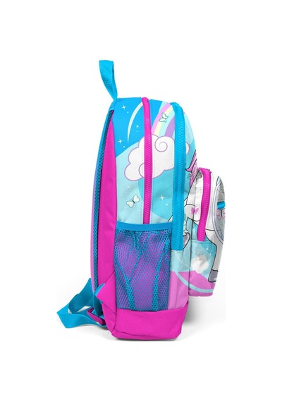 Coral High Kids Mavi Neon Pembe Ünicorn Desenli Dört Bölmeli Okul Sırt Çantası 23711