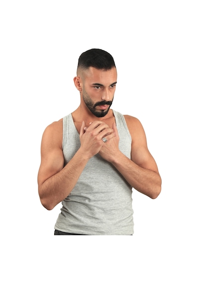 Labalaba Erkek Antik Gümüş Kaplama Ayarlanabilir Dolama Formlu Cetvel Yüzük Gümüş