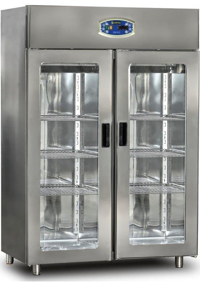 Dampak İki Cam Kapılı Dik Tip Buzdolabı 1330 Litre 304 Çelik