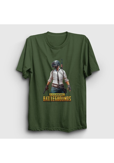 Presmono Unisex Cover Pubg T-shirt Haki