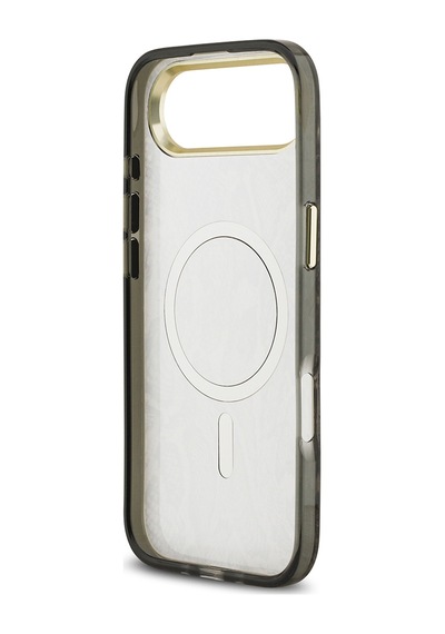Apple Uyumlu iPhone 17 Air Kılıf Guess Lisanslı M-safeli Yazı Logolu Python Desenli Kapak Kahverengi Kahverengi