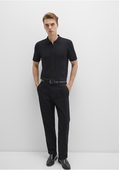 Mavi - Siyah Polo Tişört 0710249-900 Siyah