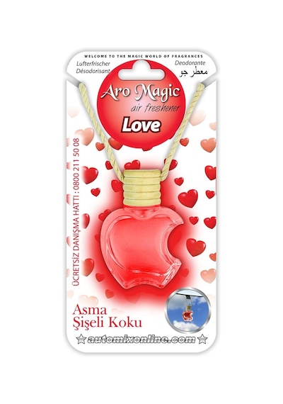 Automix Aromagic Asma Şişeli Koku Love / Araç Ve Oda İçin Kalıcı Ve Ferah Aroma