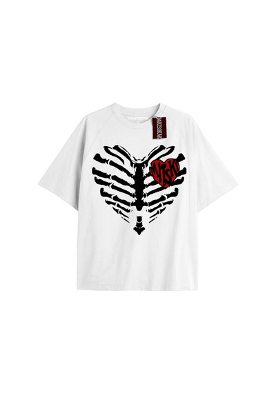 Adrift Brook Baskılı Oversize Kalıp Unisex T-shirt Siyah