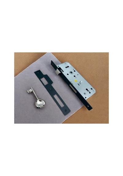 Özen Handles Mat Siyah İç Kapı Gömme Wc Banyo Kilit 40/90/23 Kare 40 Mm 1 Adet