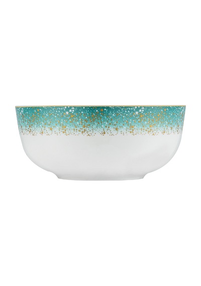 İstanbul Porselen Starlight Fine Bone New Year Yılbaşı Salata Kasesi 21 Cm Yeşil