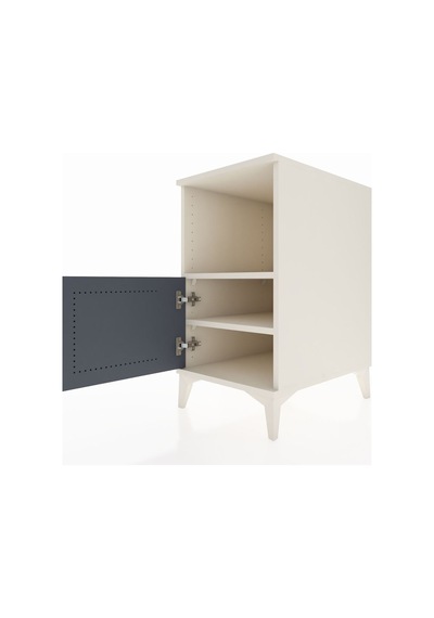 Kronos Komodin 2 Raflı Tek Kapaklı 44x59x80 Aytaşı-antrasit Aytaşı
