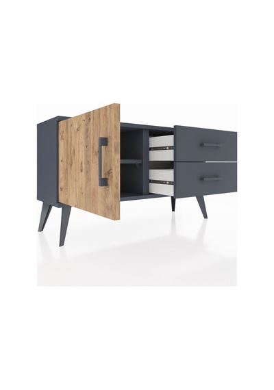 Arges Şifonyer Tek Raflı 2 Çekmeceli Tek Kapaklı 88x30x48 Antrasit-çam/antrasit Çam/antrasit Arges Şifonyer Tek Raflı 2 Çekmeceli Tek Kapaklı 88x30x48 Antrasit-çam/antrasit Çam/antrasit