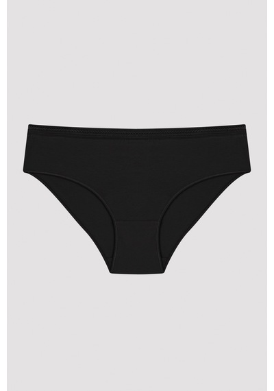 Penti Easy Pamuklu Trim Siyah Hipster Külot