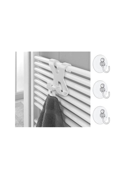 2 Adet Havlupan Askısı Mini Vantuz Askı Seti 715462 6 Lı Paket Standart