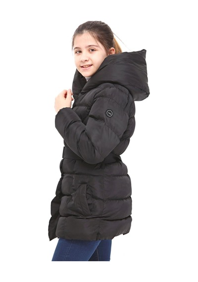 Benitto Kids Kız Çocuk Mont 51266-Siyah