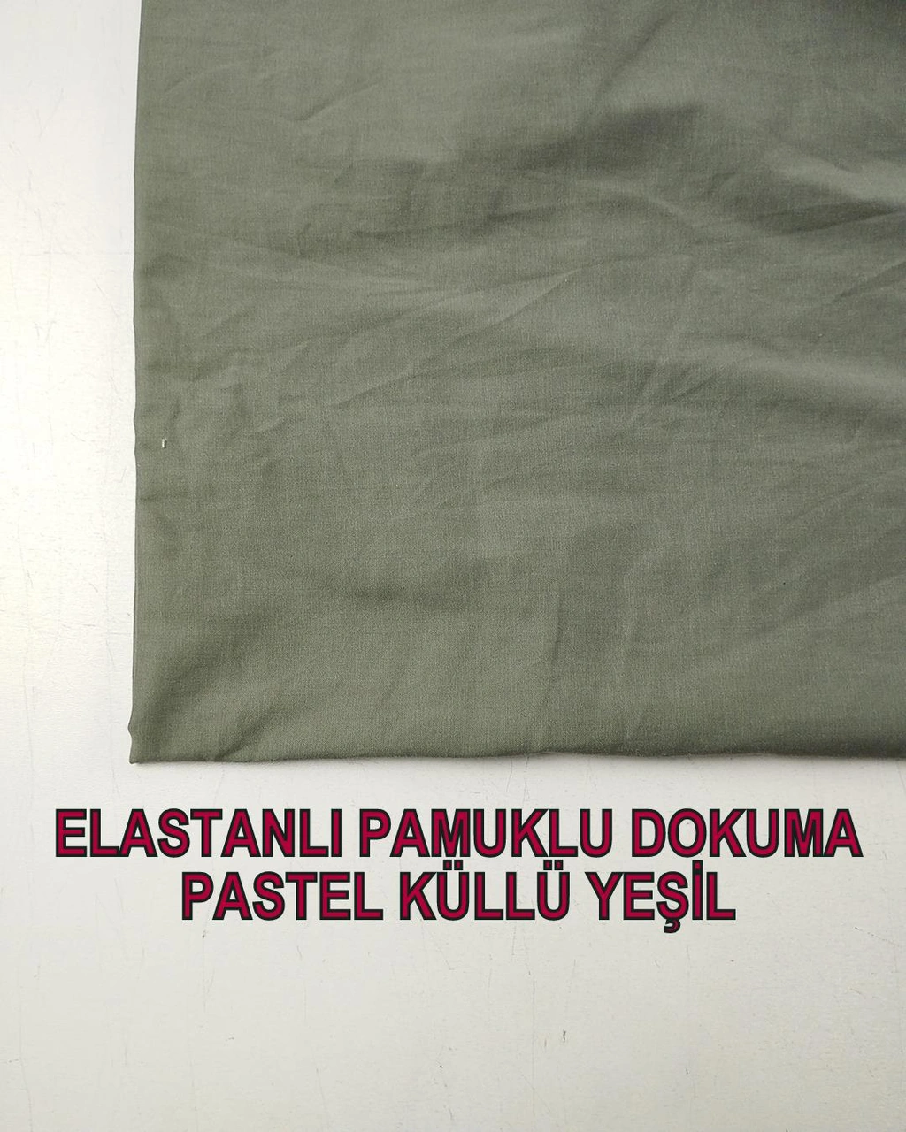 Boyuna Esnek Astarlık Dokuma Küllü Yeşil Renkteen: 140 Cm-2451 Renkli