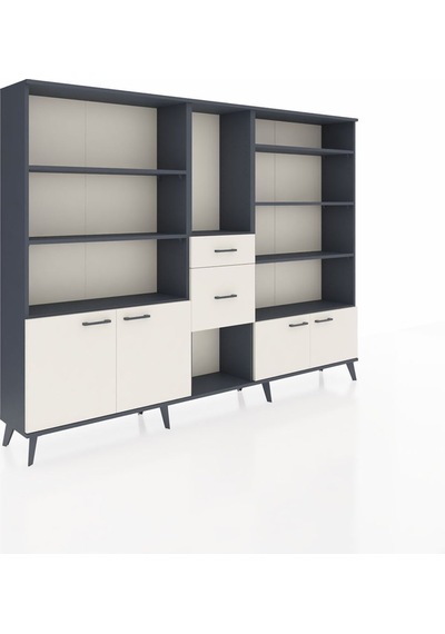 Arges Dolap 10 Raflı 2 Çekmeceli 4 Kapaklı 220x30x163 Antrasit-aytaşı Aytası - Antrasıt Arges Dolap 10 Raflı 2 Çekmeceli 4 Kapaklı 220x30x163 Antrasit-aytaşı Aytası - Antrasıt