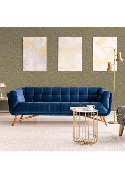 Adawall Muse Koleksiyonu- 25109-5 Yeşil Kahverengi Dokulu Modern Duvar Kağıdı 1.06x15.6m, 16.5m² Çok Renkli