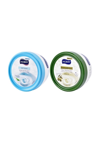 Hobby Soft Aloe Vera Özlü El ve Vücut Kremi 300 ML + Zeytinyağlı Krem 300 ML