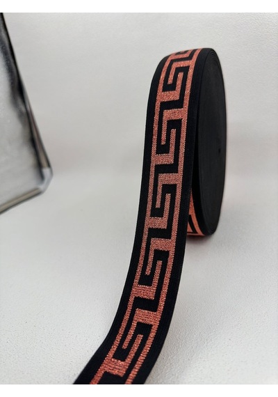 Paşateks 4 Cm Simli Dokuma Lastik-5 Metre-siyah