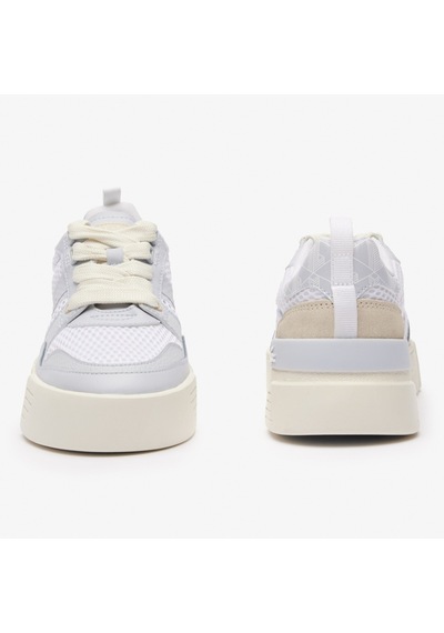 Lacoste L002 Womens Sneaker Suni Deri Tekstil Kadın Günlük Spor Ayakkabı Beyaz