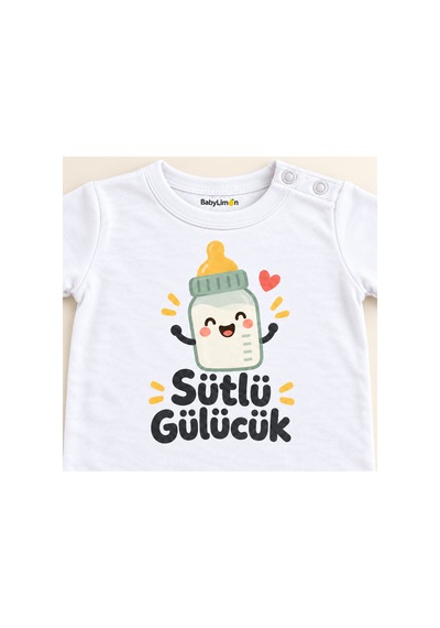 Babylimon Sütlü Gülücük Beyaz Kısa Kollu Çıtçıtlı Bebek Zıbını Beyaz - Sütlü Gülücük - 928161924 Beyaz - Sütlü Gülücük