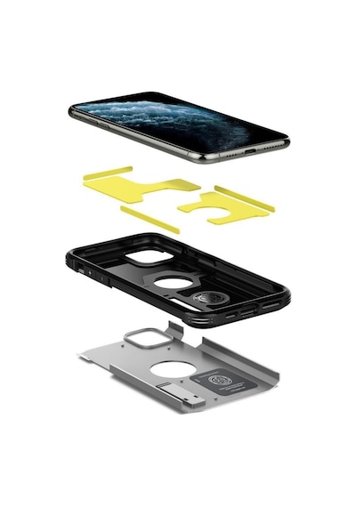 Spigen Apple Uyumlu iPhone 11 Pro İle Kılıf Tough Armor Xp Satin Silver