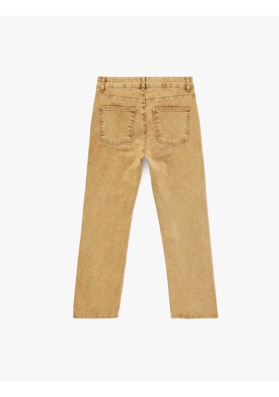 Koton Pamuklu Normal Bel Dar Kalıp Yıkamalı İspanyol Paça Denim Pantolon - Flare Jeans Kahverengi 6sal40093mw Kahve Koton Pamuklu Normal Bel Dar Kalıp Yıkamalı İspanyol Paça Denim Pantolon - Flare Jeans Kahverengi 6sal40093mw Kahve