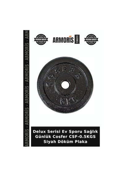 Delux Serisi Ev Sporu Sağlık Günlük Cosfer Csf-0.5kgs Siyah Döküm Plaka