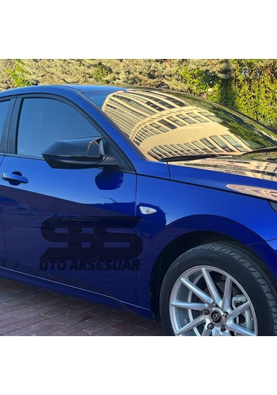 Elantra Sinyalli Batman Yarasa Ayna Kapağı Piano Black / 2021 Sonrası