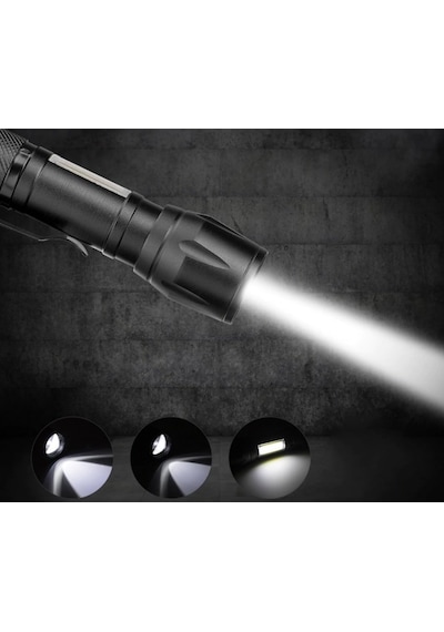 Cata Ct 8024 Sarjli . 3 Fonksiyonlu Led El Feneri Siyah