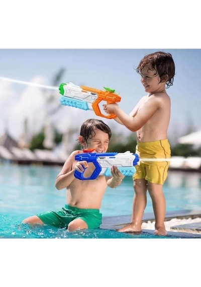 Yüksek Basınçlı 40 Cm Su Tabancası Geniş Su Hazneli Ve 10 Metre Menzilli Oyuncak Su Tabancası
