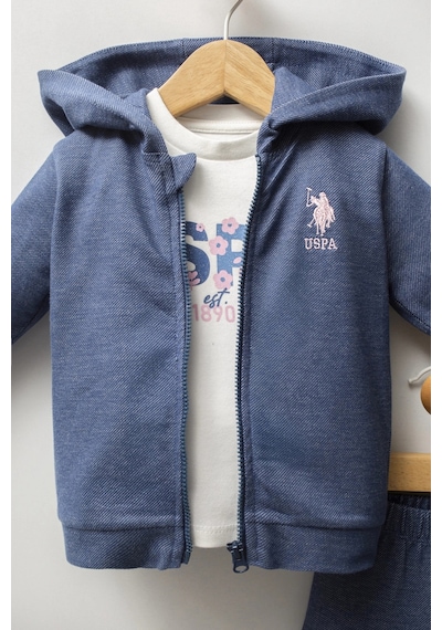 U.S. Polo Assn. U.s.polo Assn Kız Bebek 3lü Takım - Mavi Mavi