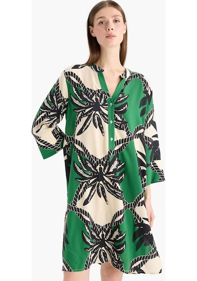 DeFacto Regular Fit Desenli Plaj Elbisesi-Fall in Love D0452AX25SMGN512 DeFacto Regular Fit Desenli Plaj Elbisesi-Fall in Love D0452AX25SMGN512