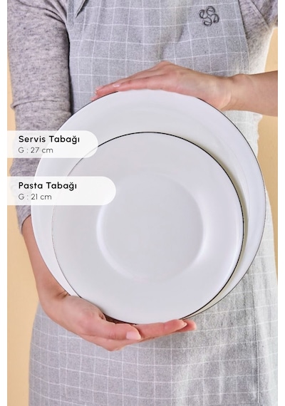 Karaca  Fine Pearl Fame 55 Parça 12 Kişilik Yemek Takımı Platin