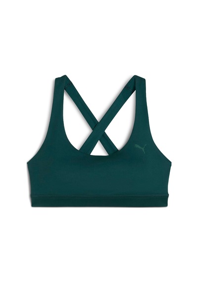 Puma Cloudspun Bra Mid Kadın Yeşil Bisiklet Yaka Sporcu Sütyeni Yeşil