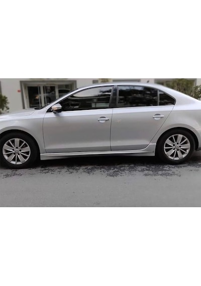 Vw Jetta Mk6 R Line Yan Marşpiyel Seti Plastik 2 Adet Mat Siyah 2010-2018 Karlık+ek+bodykit
