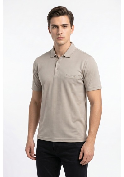 Baglan Erkek Polo Yaka Cepli Tişört 5107 Bgl-st04562 Bej