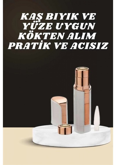 Kaş Bıyık Ve Yüz Epilasyon Aleti Ve Titreşimli Yüz Temizleme Masaj Aleti İkili Set
