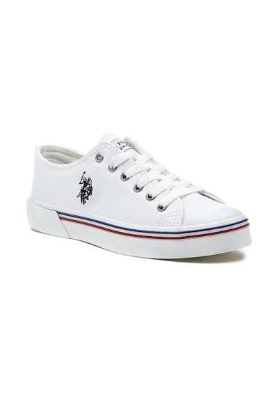 U.S. Polo Assn. U.S.POLO PENELOPE PU WT SUNİ DERİ ((KETEN DEĞİLDİR)) SPOR AYAKKABI Beyaz